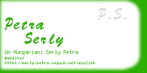 petra serly business card